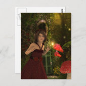 赤いポストカードの妖精 ポストカード (正面/裏面)