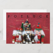 赤いポットラックでのナッツクラッカーグループ 招待状 (正面/裏面)