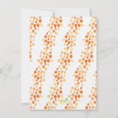 赤いポップ・アートのフローラのブライダルシャワー招待状 招待状 (裏面)