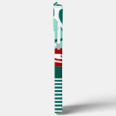 赤いポップ・アートの唇をかむアートウーマンホワイトサングラス Case-Mate iPhoneケース (裏面 / 左)