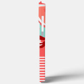 赤いポップ・アートの唇をかむアートウーマンホワイトサングラス Case-Mate iPhoneケース (裏面 / 左)