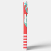 赤いポップ・アートの唇をかむアートウーマンホワイトサングラス Case-Mate iPhoneケース (裏面 / 右)