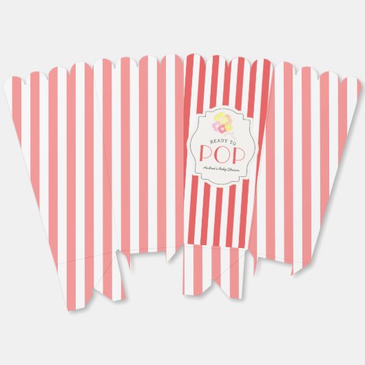 赤いポップ・アートの赤いストライプ赤いシャワー フェイバーボックス (見開き)