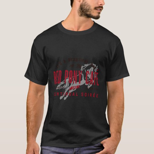 赤いポニー美しい日だ Tシャツ (正面)