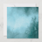 赤いポピーとターコイズのウェディングシャワー 招待状 (裏面)