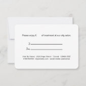 赤いポピーのギフト券 (裏面)