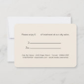 赤いポピーのギフト券 (裏面)