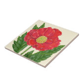 赤いポピーのタイル タイル (側面)