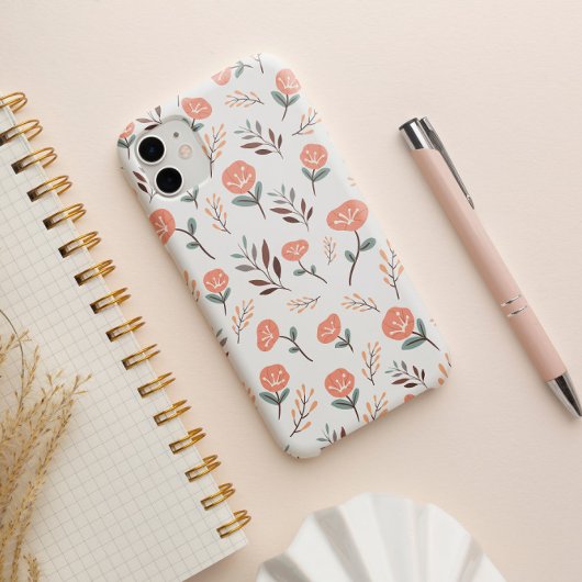 赤いポピーのフラワー携帯ケース Case-Mate iPhoneケース