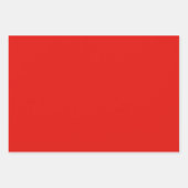 赤いポピーのラインアート ラッピングペーパーシート (正面3)