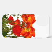 赤いポピーのラインisolatedart、背景、美しい Case-Mate iPhoneケース (裏面 (横))