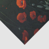 赤いポピーの午後、農場 薄葉紙 (詳細)