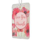 赤いポピーの水の色の花の車の空気フレッシュナー カーエアーフレッシュナー (左)