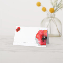 赤いポピーの水色座席表 プレイスカード