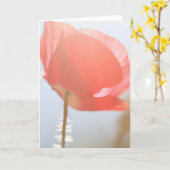 赤いポピーの花の霧の任意の大事な行事 カード (黄色い花)