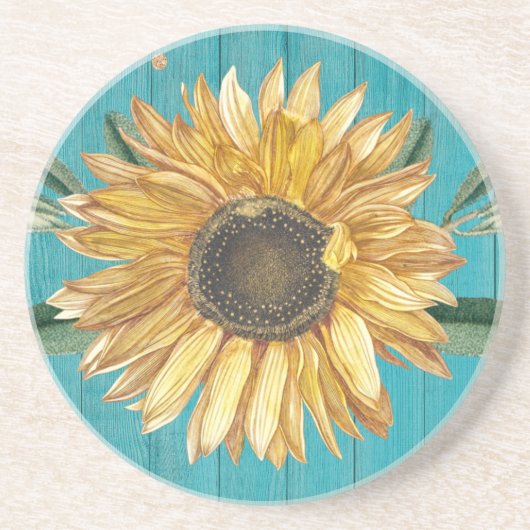 赤いポピーの花をパーソナライズ コースター (正面)