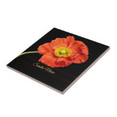 赤いポピーの花をパーソナライズ タイル (側面)