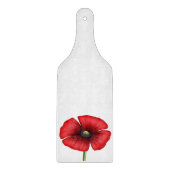 赤いポピーの花パドルガラスのカッティングボード カッティングボード (正面)