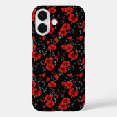 赤いポピーの花柄 Case-Mate iPhoneケース (裏面)