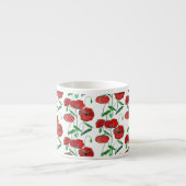 赤いポピーの芸術 –  エスプレッソカップ (正面)