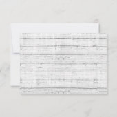 赤いポピーコーンフラワー素朴ウッドウェディングRSVPカード 招待状 (裏面)