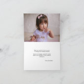 赤いポピーサンキューカード（オプションの写真） サンキューカード (内部)