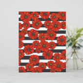 赤いポピーストライプのスクラップブック紙8.5x11 (スタンド正面)