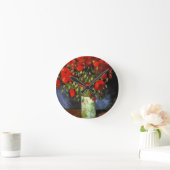 赤いポピービンセント·ヴァン·ゴッホ ラウンド壁時計 (ホーム)
