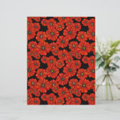 赤いポピーフローラスクラップブック紙8.5x11 (スタンド正面)