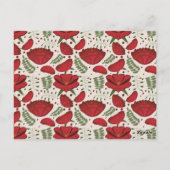 赤いポピーベビー咲き誕生発表 ポストカード (裏面)