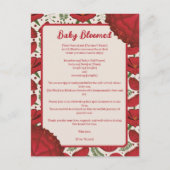 赤いポピーベビー咲き誕生発表 ポストカード (正面)