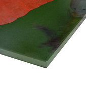 赤いポピー切り板 カッティングボード (角)