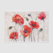 赤いポピー動揺してス混合メディアの分離 薄葉紙 (正面)