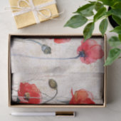 赤いポピー動揺してス混合メディアの分離 薄葉紙 (ギフト)