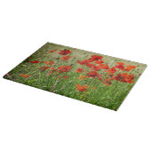 赤いポピー畑ビューのカッティングボード カッティングボード (角)