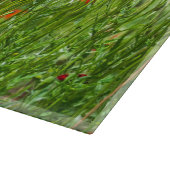 赤いポピー畑ビューのカッティングボード カッティングボード (角)