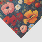 赤いポピー畑フォビズム絵画のデコペ 薄葉紙 (詳細)