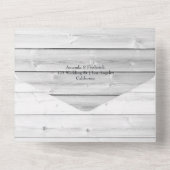 赤いポピー素朴カントリーウェディング オールインワン招待状 (裏面)