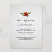 赤いポピー結婚の挿入カード エンクロージャーカード (正面)