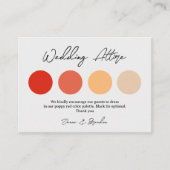 赤いポピー結婚の服装4色パレット エンクロージャーカード (正面)