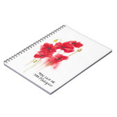 赤いポピー絵画の引用文 ノートブック (左側)