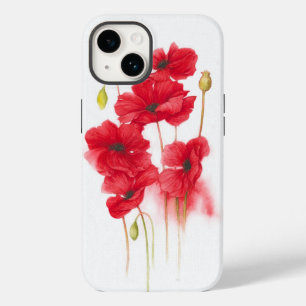 赤いポピー絵画の白 Case-Mate iPhone 14ケース