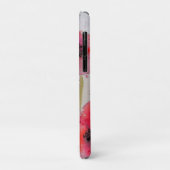 赤いポピー花の水彩ラゲッジタグ Case-Mate iPhoneケース (裏面/左)