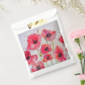 赤いポピー アート フラワー 花の パーティーファバーバッグ フェイバーバッグ (封をした状態)