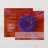 赤いポピー/ウェディング 招待状 (正面/裏面)