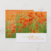 赤いポピー/ウェディング 招待状 (正面/裏面)