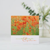 赤いポピー/ウェディング 招待状 (スタンド正面)