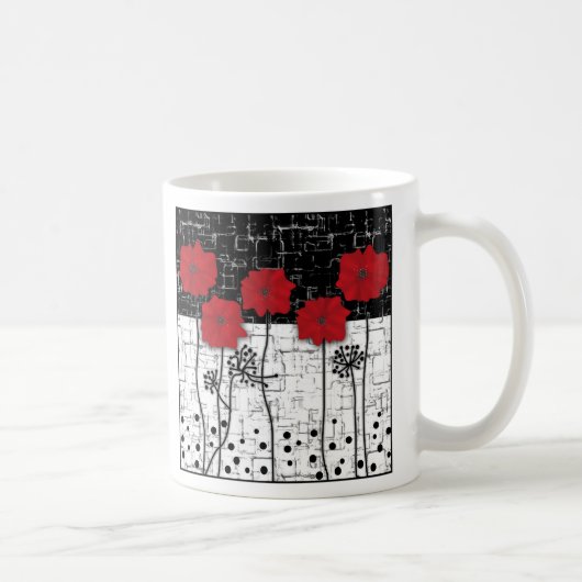 赤いポピー コーヒーマグカップ (右)
