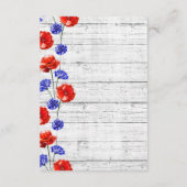 赤いポピー&コーンフラワーの素朴詳細/アクセス情報 エンクロージャーカード (裏面)