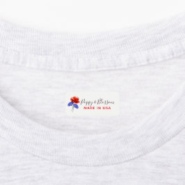 赤いポピー&コーンフラワーレッド、ホワイト&ブルー ラベル